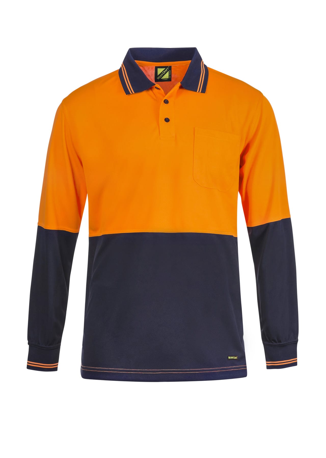 HI VIS TWO TONE LS POLO POCKET