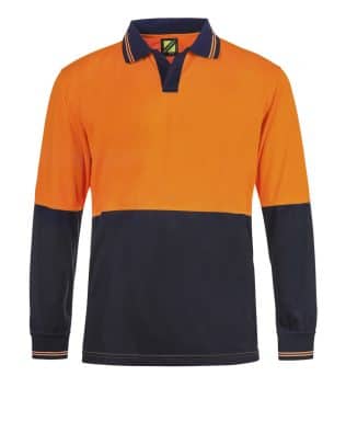 Custom Workcraft HI VI TWO TONE LS LAUNDRY POLO