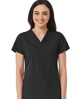 Maevn Red Panda – Women’s V – Neck Two Pocket Top C3-1716R