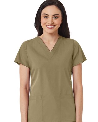 Maevn Red Panda – Women’s V – Neck Two Pocket Top C3-1716R-2XL-3XL