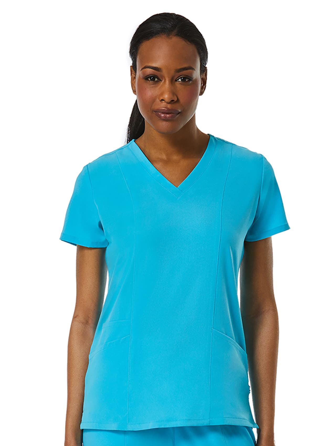 Puresoft – Ladies 3 – Panels V – Neck Top