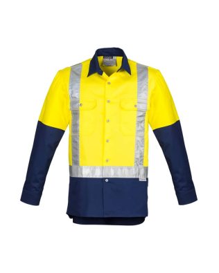 Custom Syzmik Mens Industrial Long Sleeve Shirt – Shoulder Taped FA-ZW124