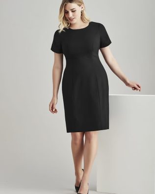 Custom Biz Corporates Womens Comfort Wool Stretch Short Sleeve Shift Dress FA-34012