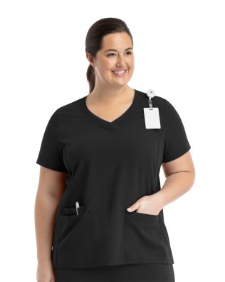 Maevn Matrix Pro – Contrast Double V – Neck Top C3-3901R-2XL-3XL