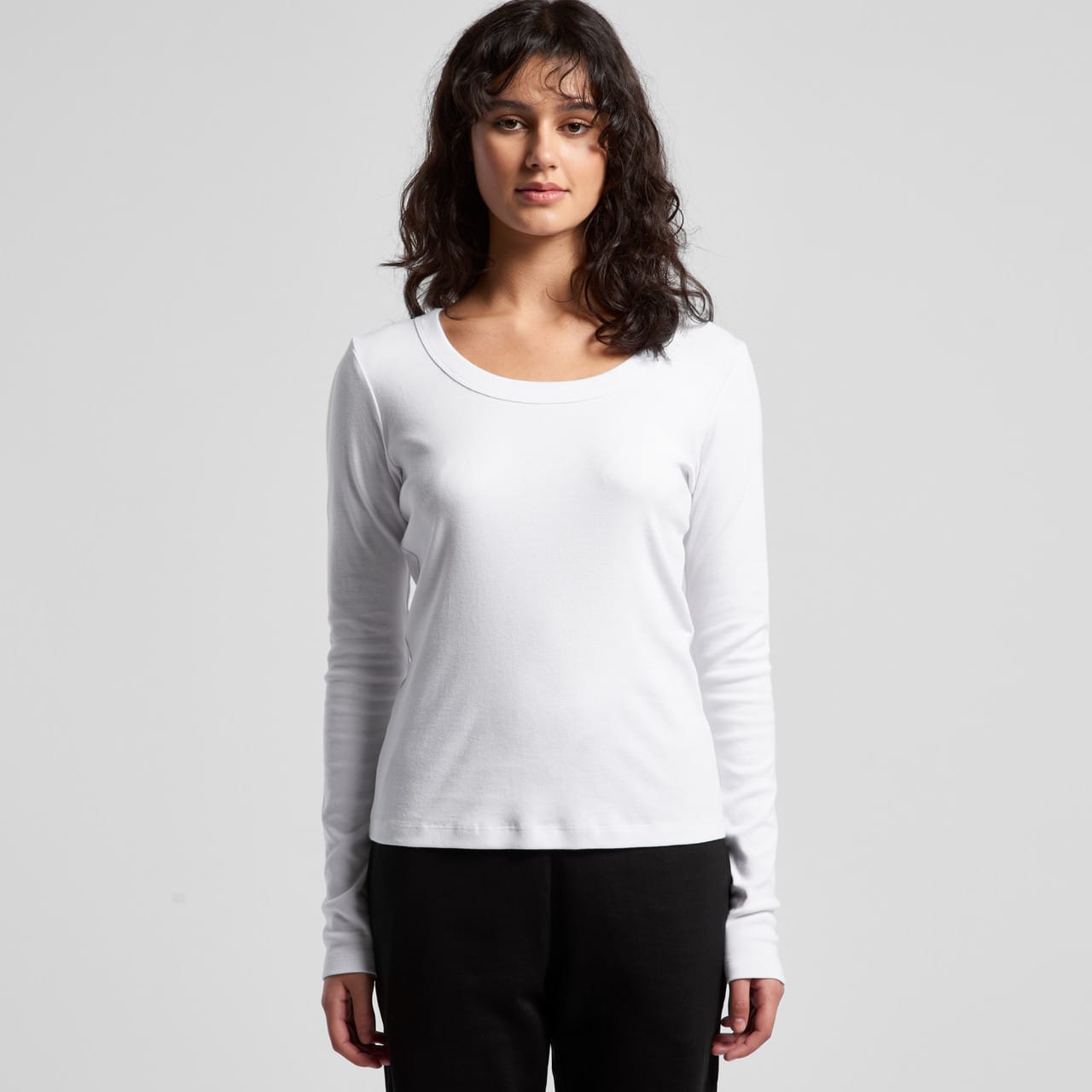 Wo's Organic Rib L/S Tee AS-4075