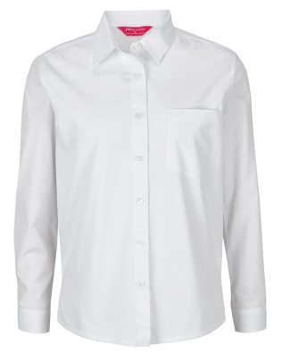 JB’s Ladies L/S Double Layered Shirt White JB-4DLSL