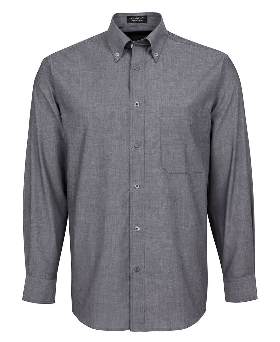 JB's L/S Fine Chambray Shirt Lt Blue JB-4FC