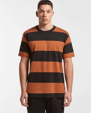 Custom AS Colour Wide Stripe Tee AS-5045