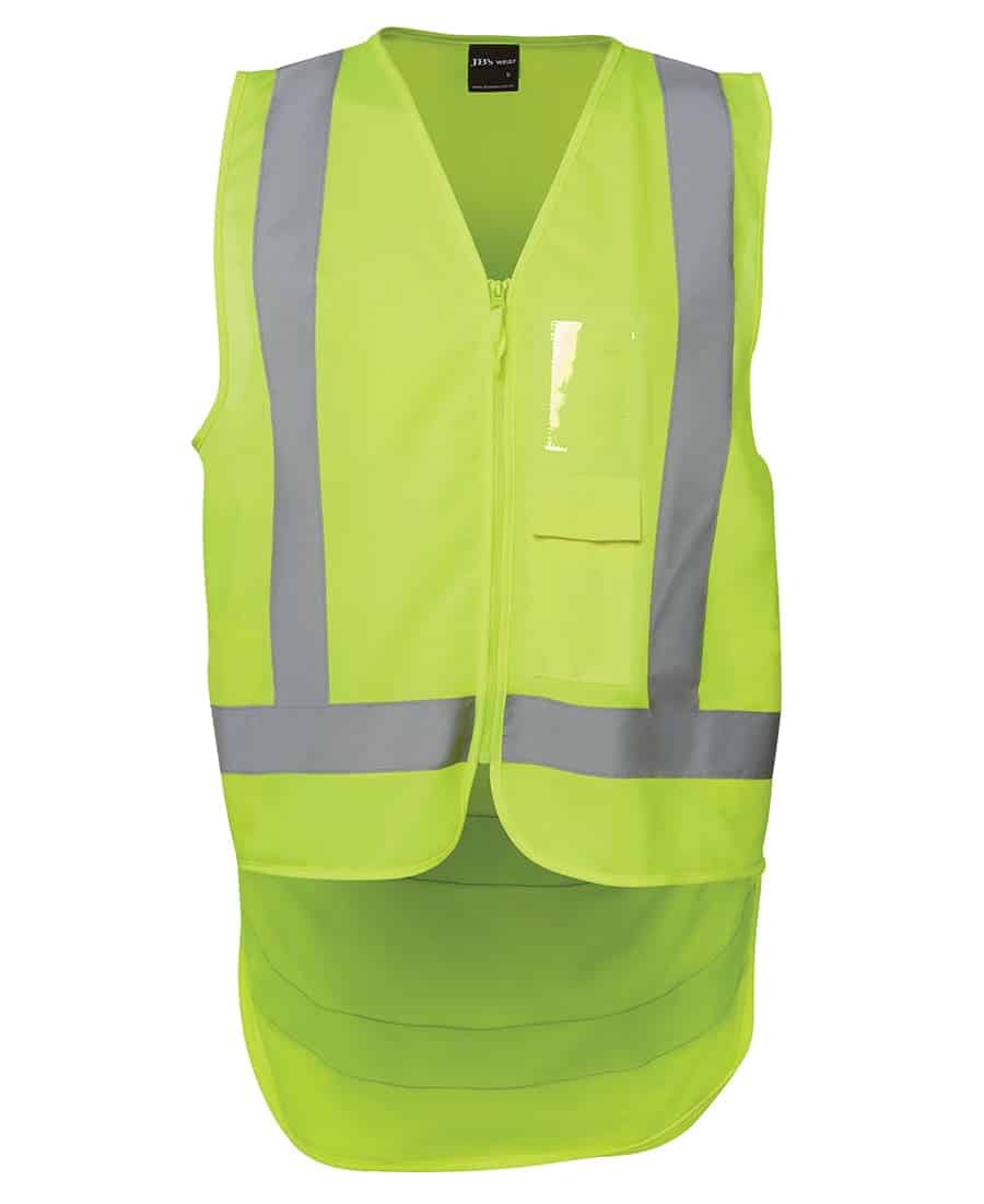 JB's Hv Zip Drop Tail H Pattern (D+N) Vest Lime JB-6DNDV