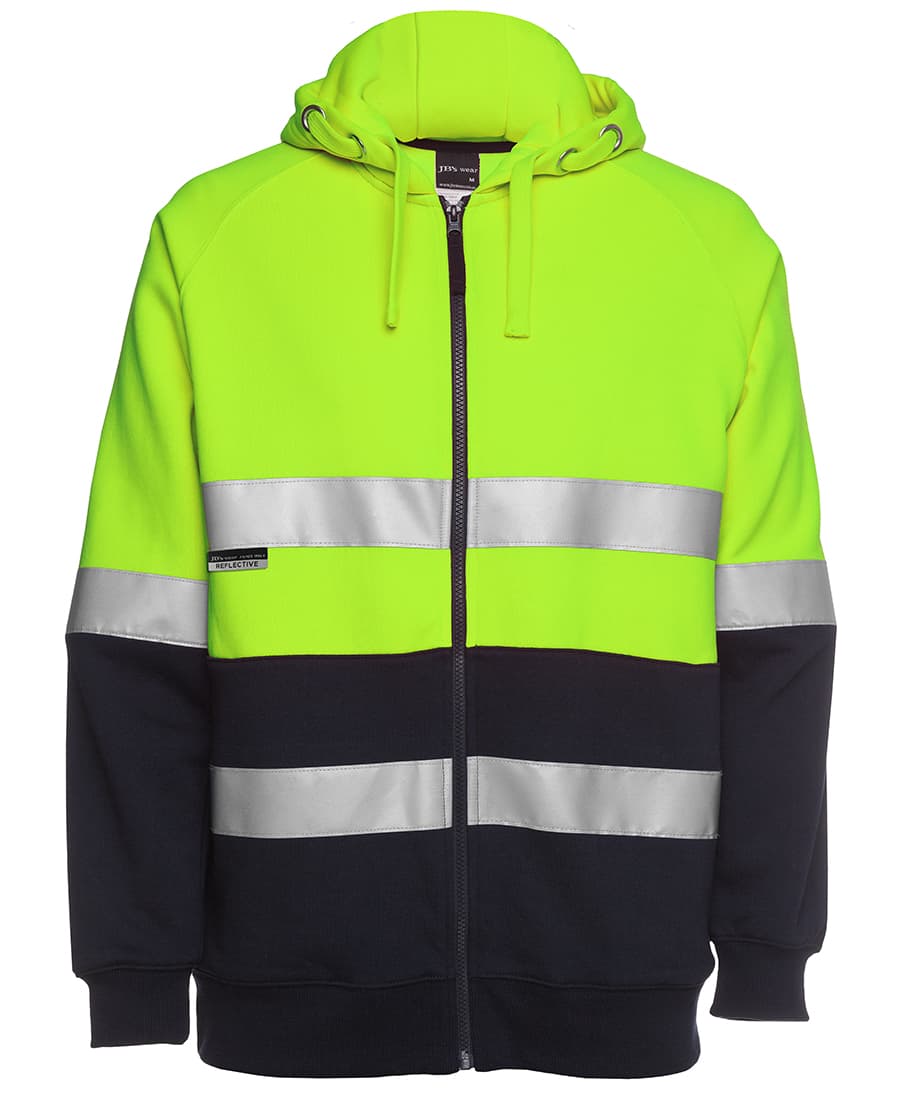 Jb’s Hi Vis (d+n) Full Zip Fleecy Hoodie
