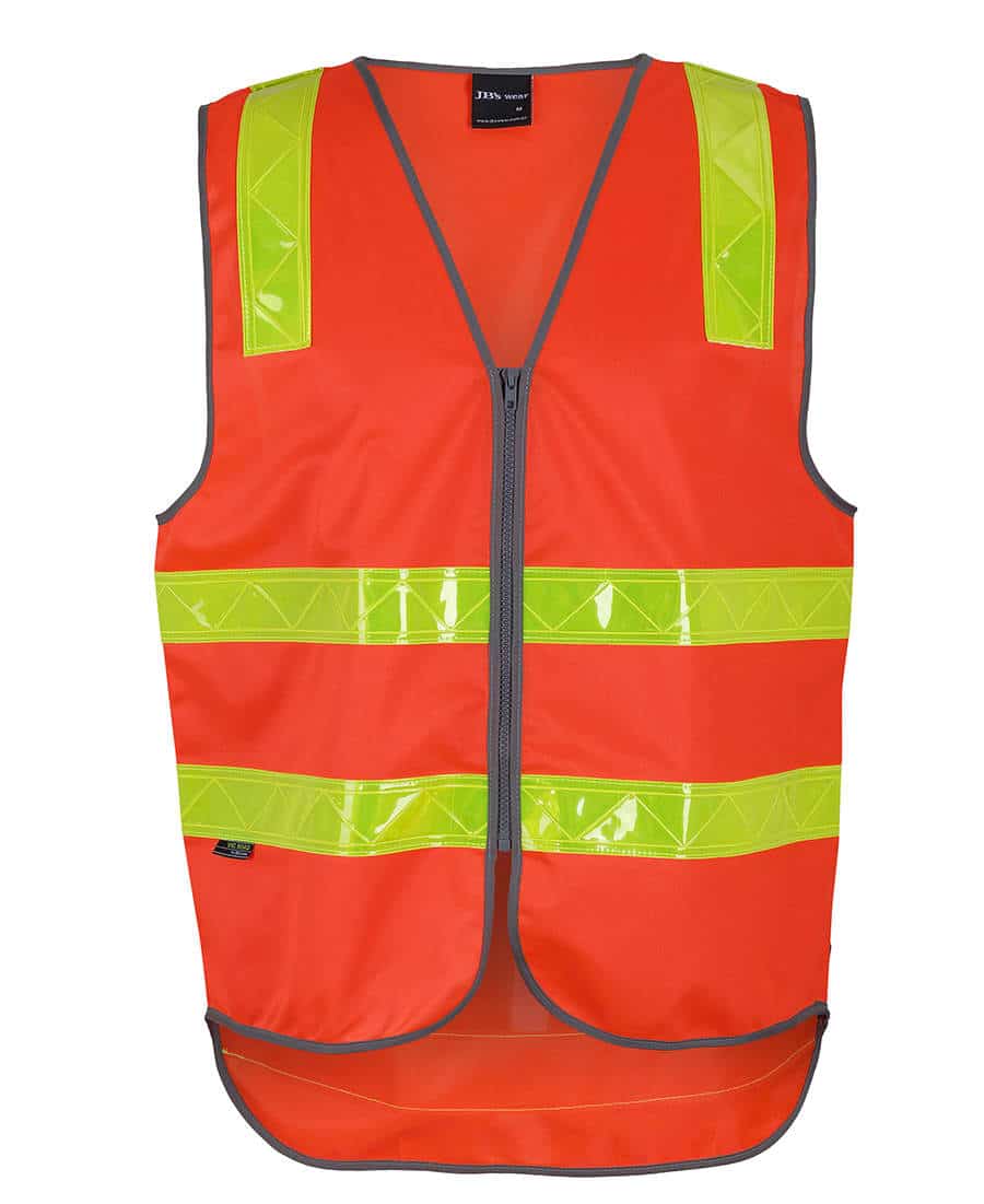 JB's Vic Road (D+N) Zip Safety Vest Orange JB-6DVRV