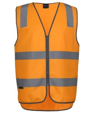 JB’s Aust. Rail (D+N) Zip Safety Vest Orange JB-6DVTV