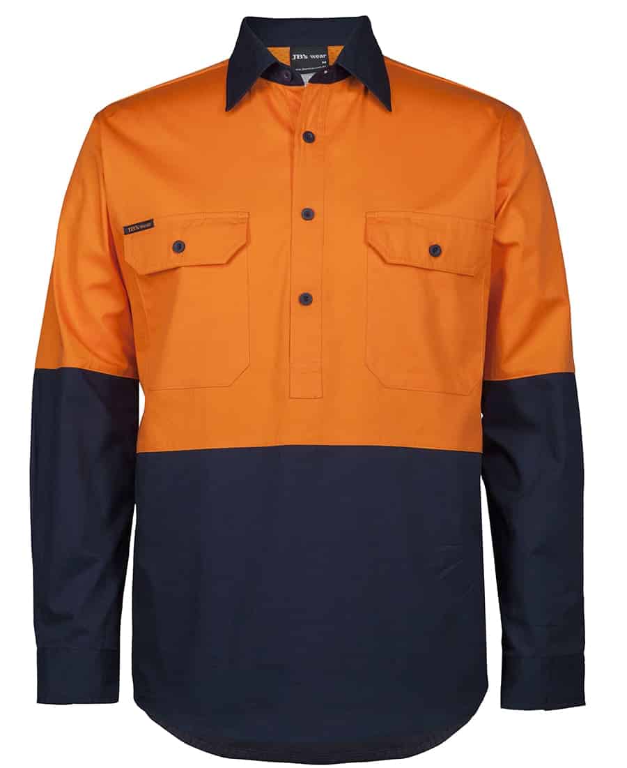 JB's Hv Close Front L/S 150 G Work Shirt JB-6HVCS