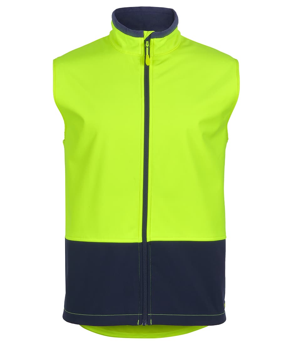 JB's Hv Three Layer Softshell Vest Lime/Navy JB-6HWV