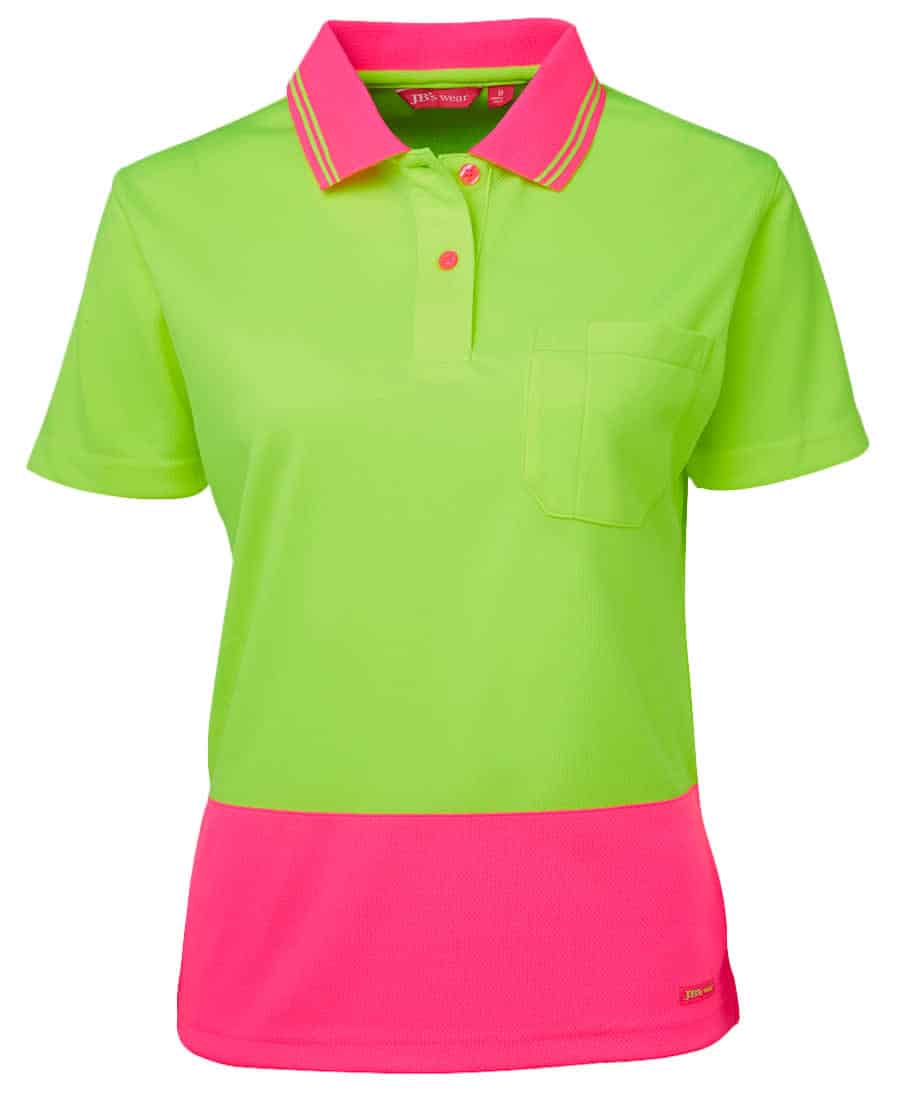 Jb’s Ladies Hi Vis S/s Comfort Polo
