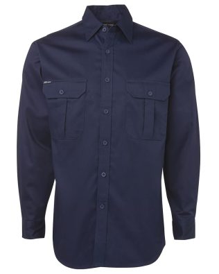 JB’s L/S 190 G Work Shirt Navy JB-6WLS