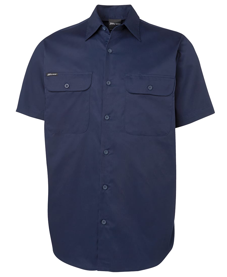 JB's S/S 150 G Work Shirt Navy JB-6WSLS