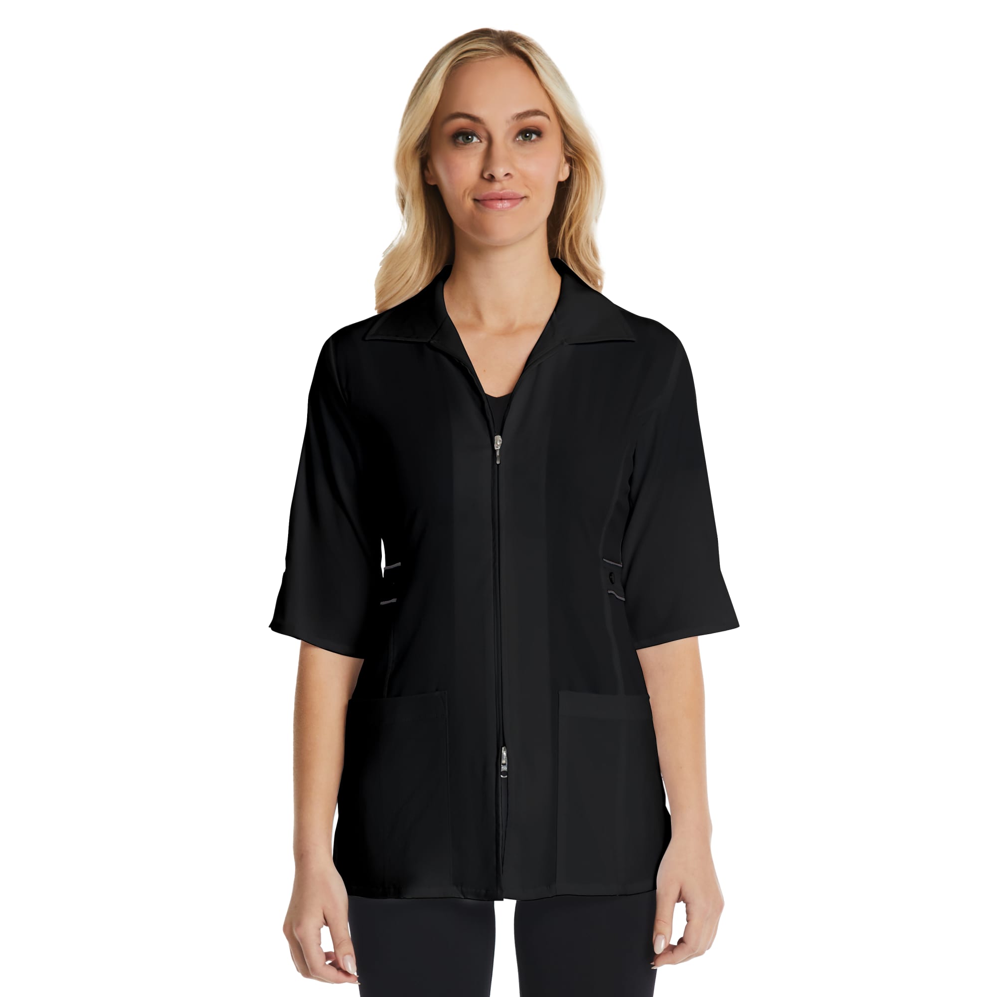 Lab Jacket – Half Sleeve Contrast Trim Jacket