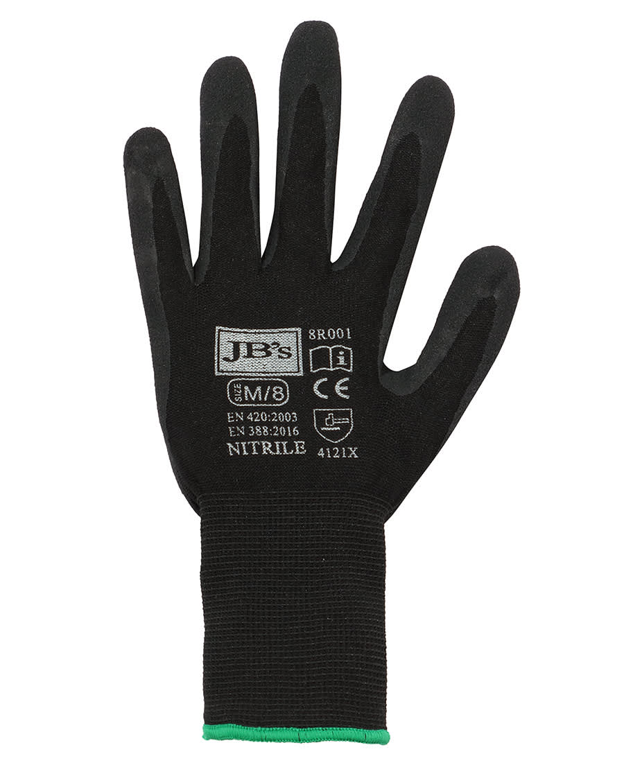 Jb’s Black Nitrile Breathable Glove (12 Pack)