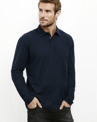 Custom Biz Care Crew Mens Long Sleeve Polo FA-P400ML