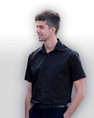 Custom The Standard The Omega Stripe Short Sleeve Shirt – Mens TH-TOSS