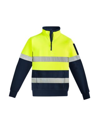 Custom Syzmik Mens Hi Vis 1/4 Zip Pullover – Hoop Taped FA-ZT566