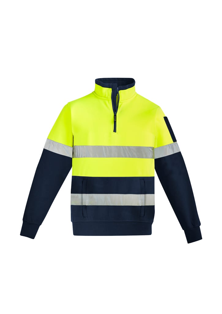 Mens Hi Vis 1/4 Zip Pullover - Hoop Taped FA-ZT566
