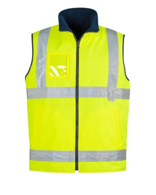 Custom Syzmik Mens Hi Vis Lightweight Waterproof Vest FA-ZV358