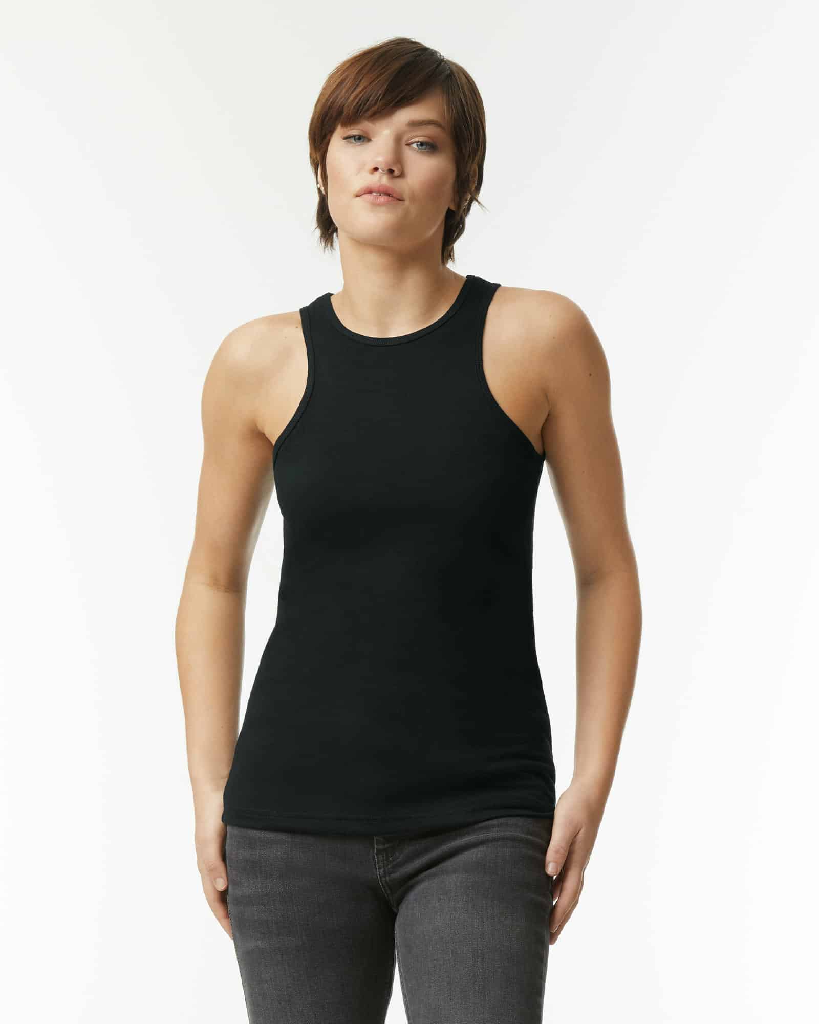 American Apparel CVC Womens Racerneck Tank GI-101CVC
