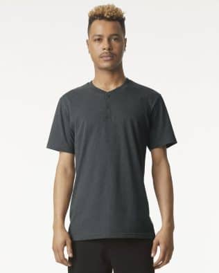 American Apparel CVC Unisex Henley T-shirt GI-2004CVC