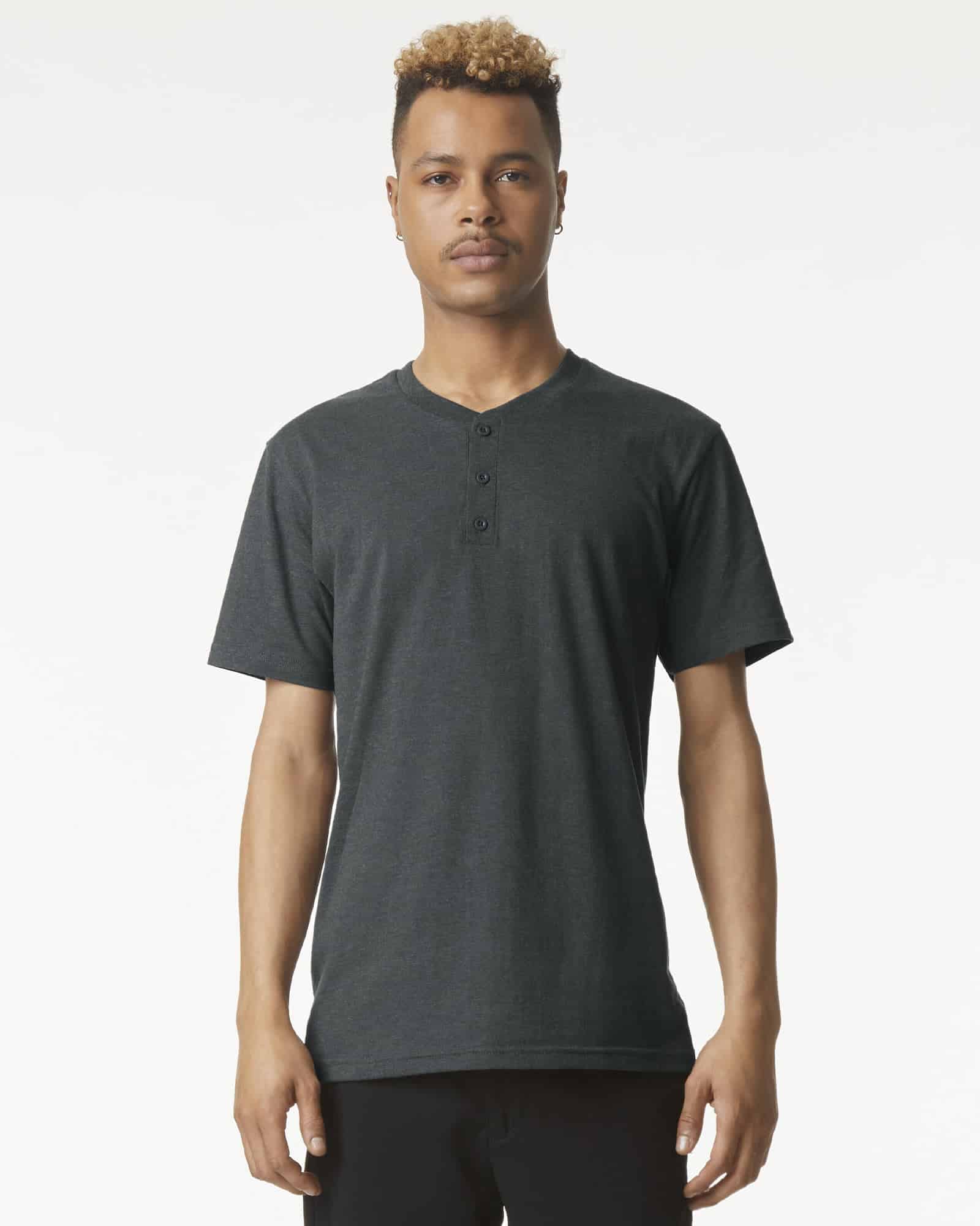 American Apparel CVC Unisex Henley T-shirt GI-2004CVC