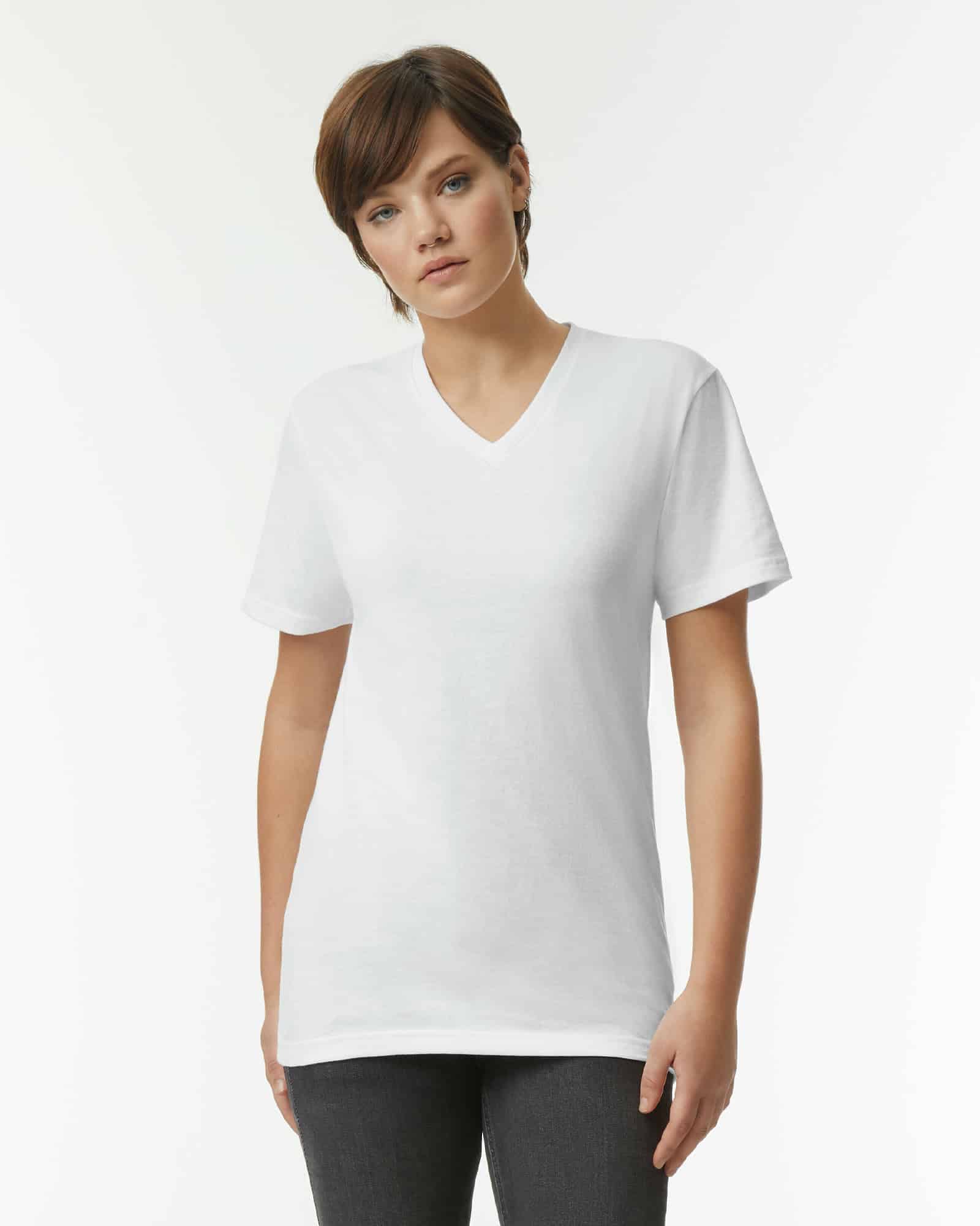 American Apparel Cvc Unisex V-neck T-shirt