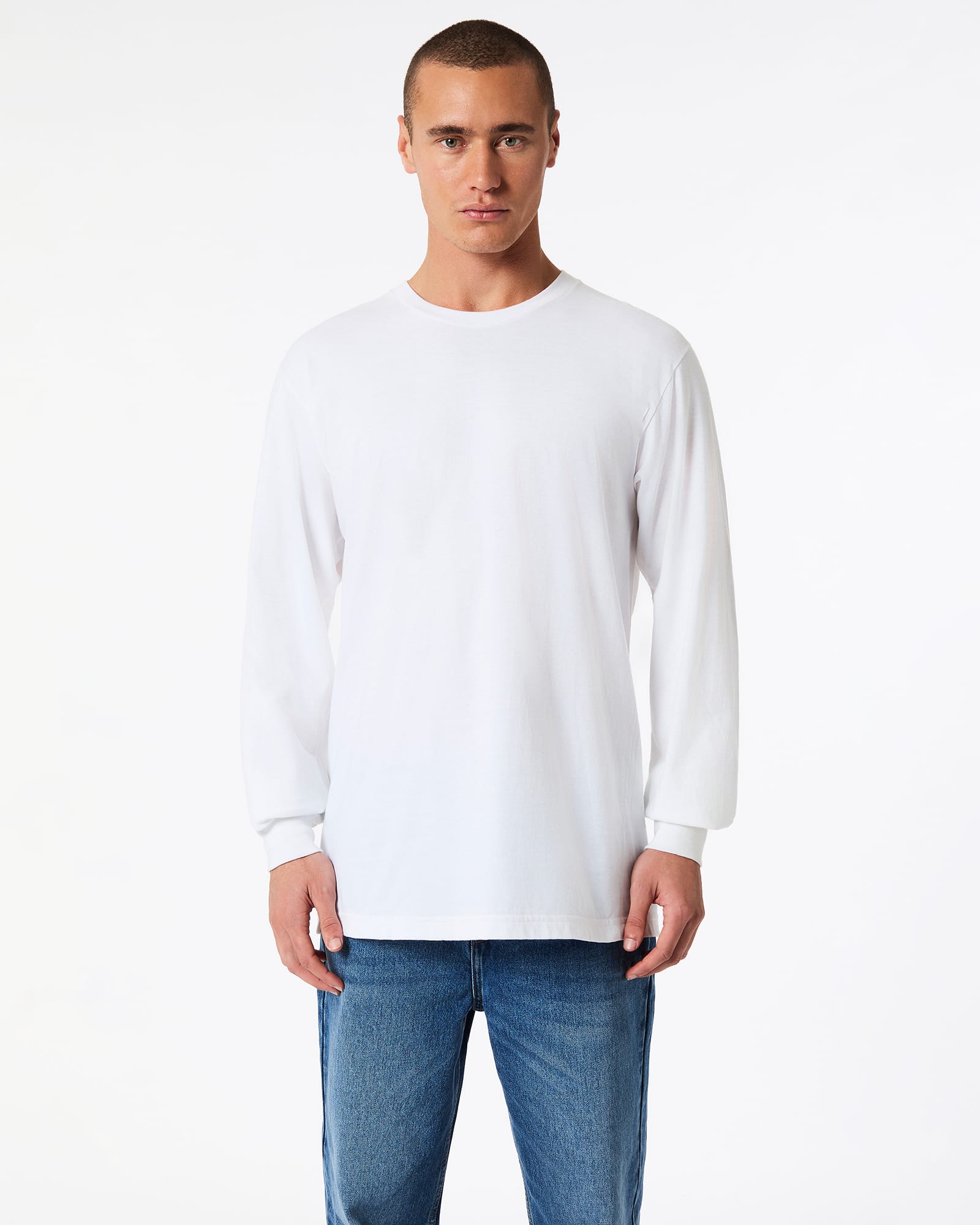 American Apparel Cotton Long Sleeve Fine Jersey T-shirt