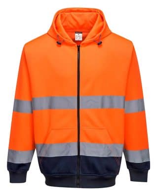 Custom Portwest Hi-Vis 2-Tone Zip Front Hoodie