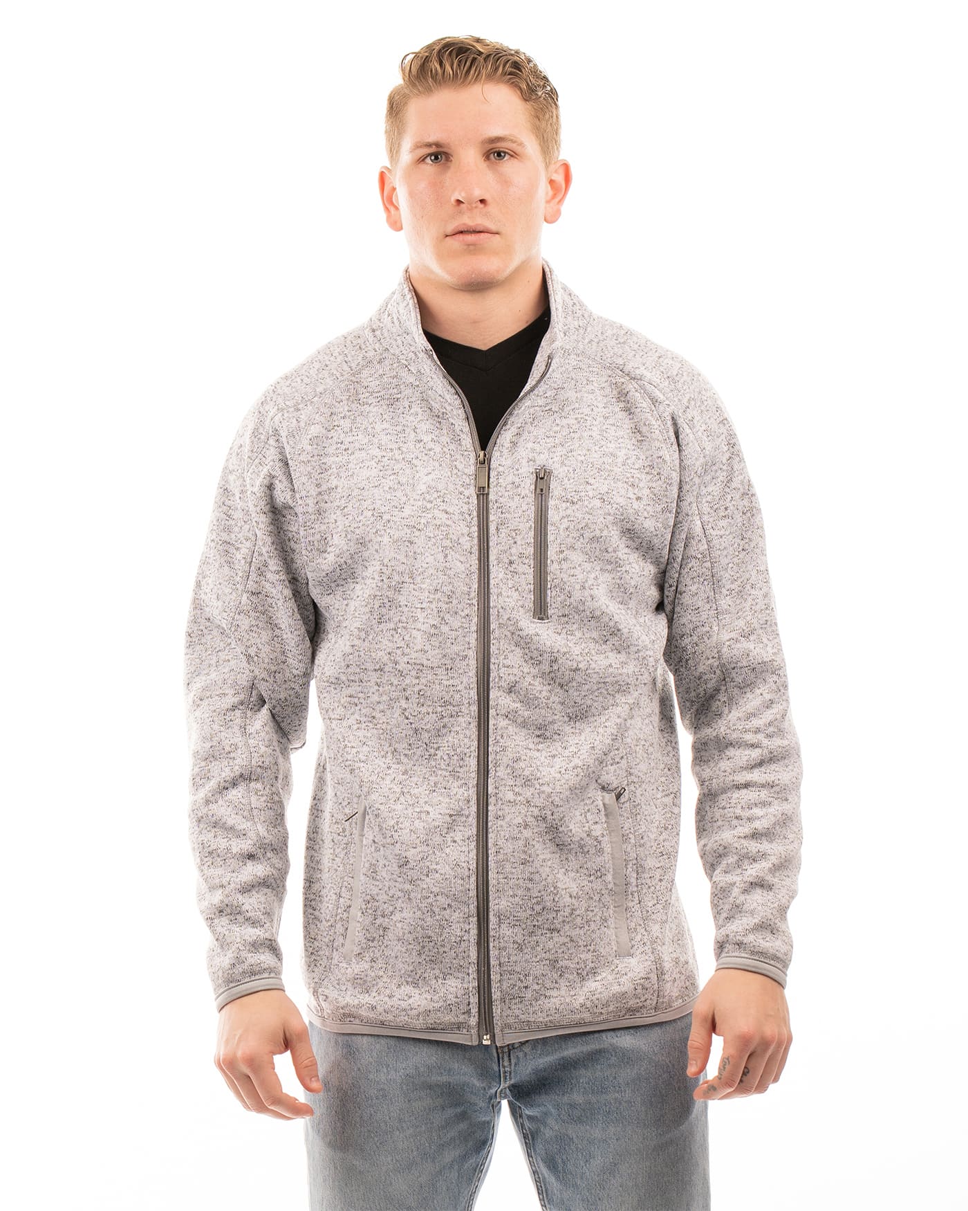 Mens Sweater Knit Jacket