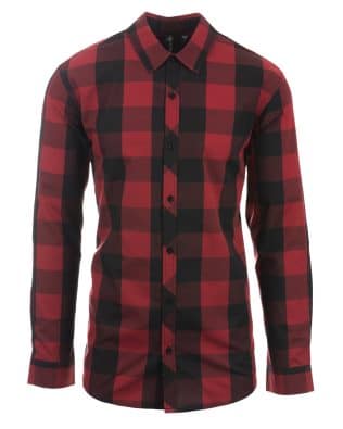Custom Burnside Apparel Mens Buffalo Plaid L-S Shirt C3-B8203-2XL-3XL
