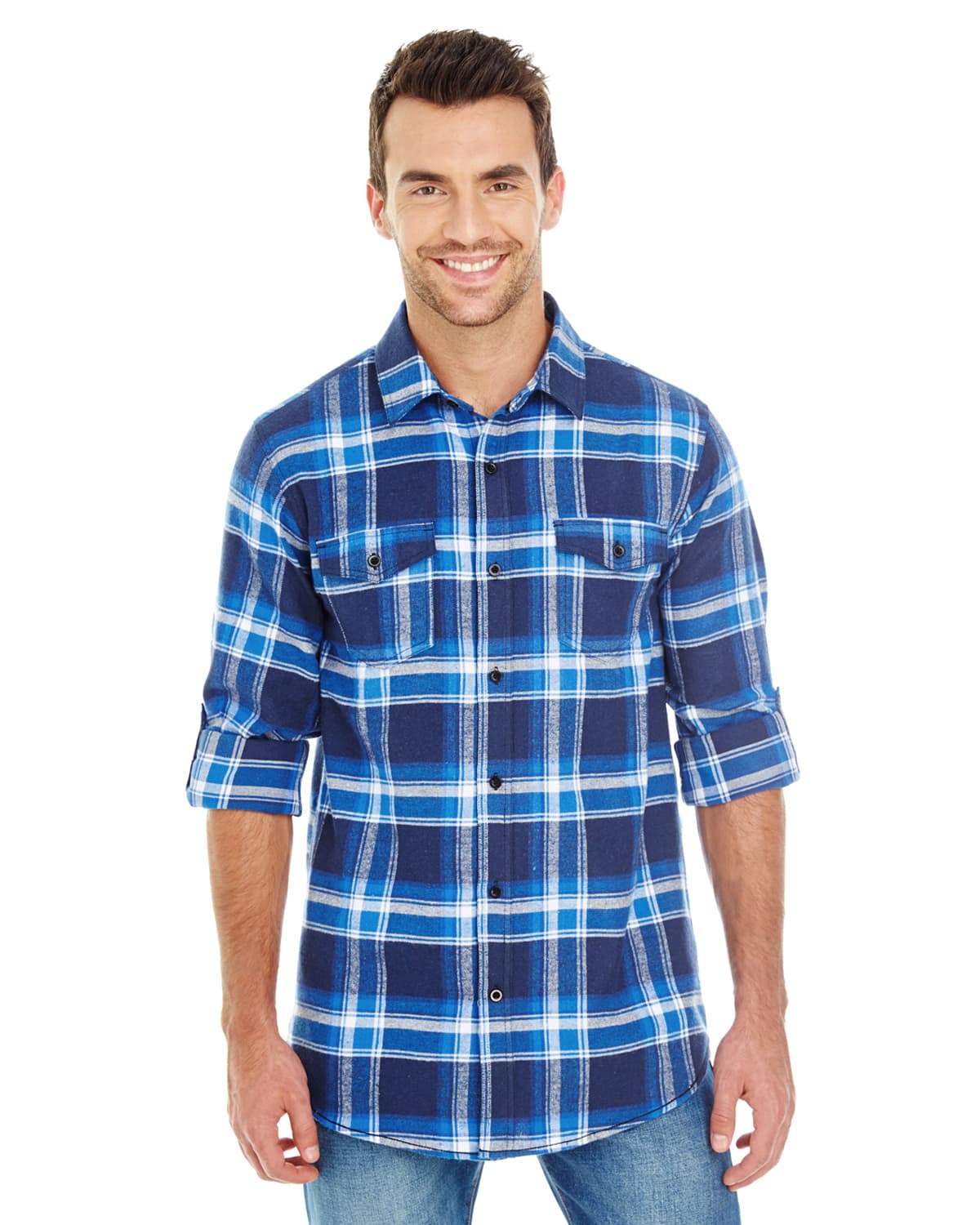 Mens L-s Plaid Flannel Shirt