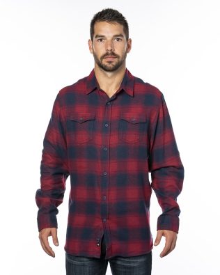 Custom Burnside Apparel Mens L-S Plaid Flannel Shirt C3-B8210-4XL