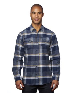 Custom Burnside Apparel Mens L-S Plaid Snap Shirt C3-B8219-2XL-4XL