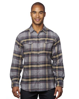 Custom Burnside Apparel Mens L-S Plaid Snap Shirt C3-B8219