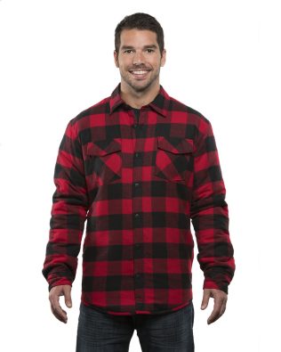 Custom Burnside Apparel Mens Quilted Flannel Jacket C3-B8610-2XL-3XL