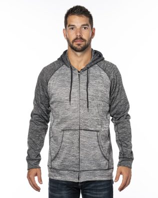 Custom Burnside Apparel Mens Performance Tech Fleece Zip Hoodie C3-B8660