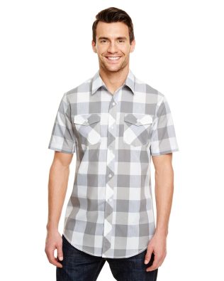 Custom Burnside Apparel Mens Buffalo S-S Plaid Shirt C3-B9203-2XL-3XL