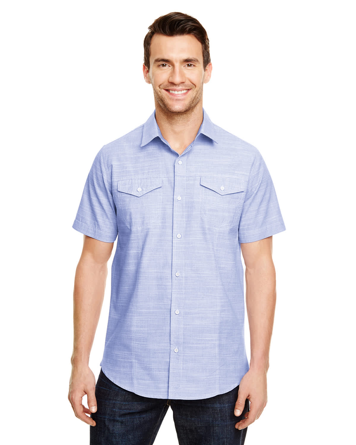 Mens S-S Textured Shirt C3-B9247
