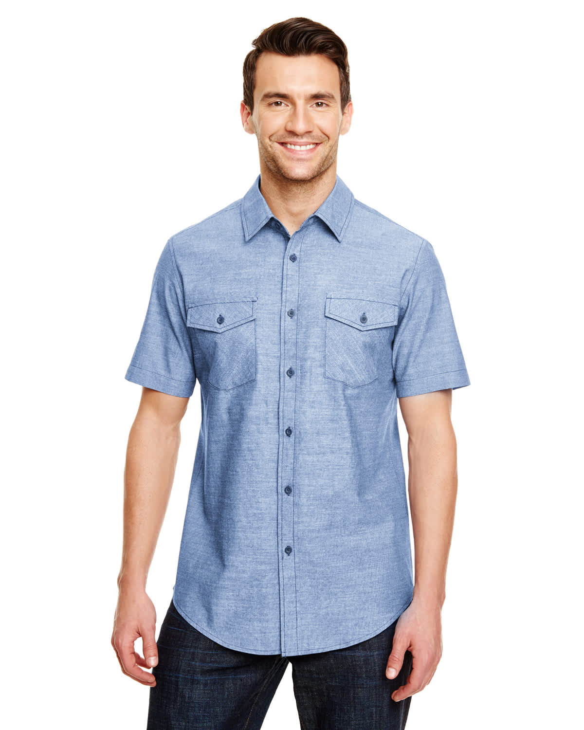 Mens S-S Chambray Shirt C3-B9255