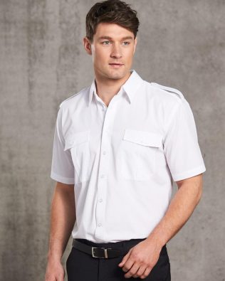 Shiny Epaulette Short Sleeve Shirt SH-BS06S