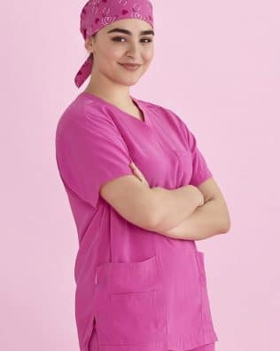 Custom Biz Care Unisex Pink Printed Scrub Cap FA-CSC246U