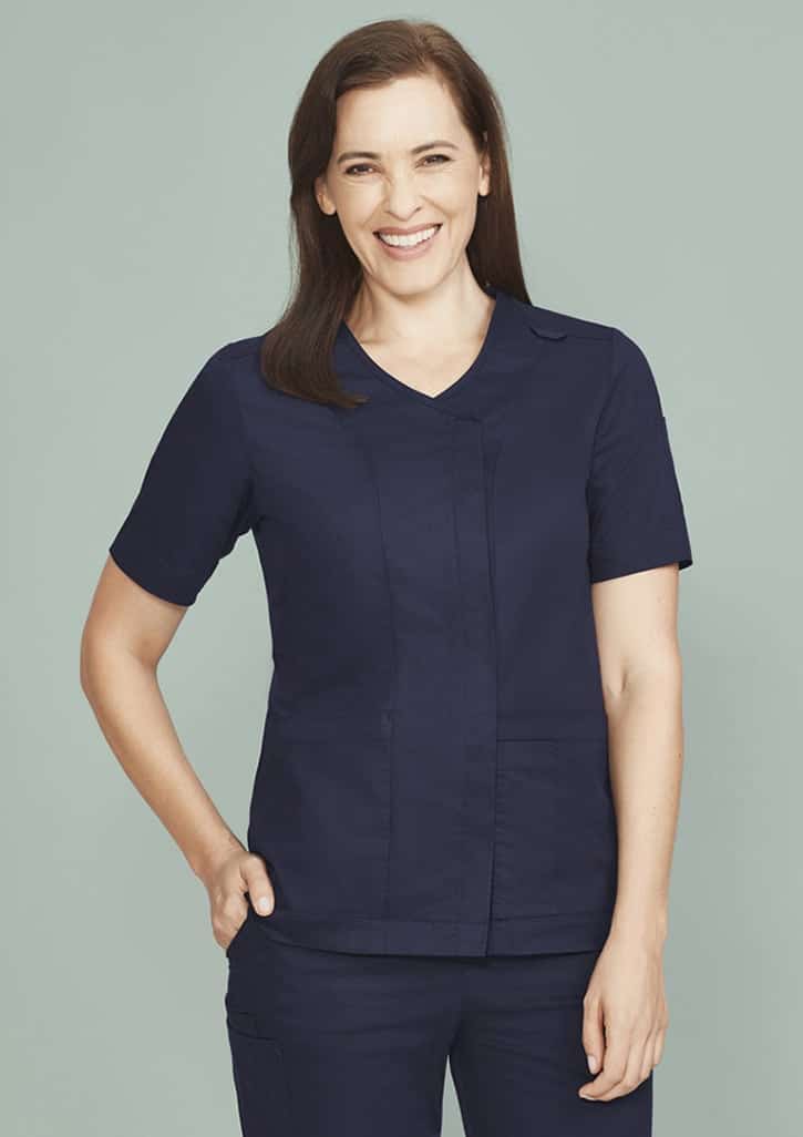 Womens Parks Zip Front Crossover Scrub Top FA-CST240LS