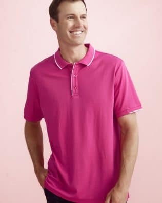 Custom Biz Care Mens Pink Short Sleeve Polo FA-CST313MS