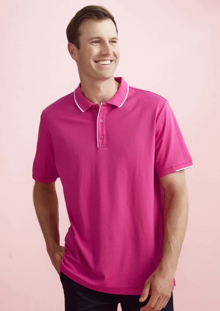Mens Pink Short Sleeve Polo FA-CST313MS